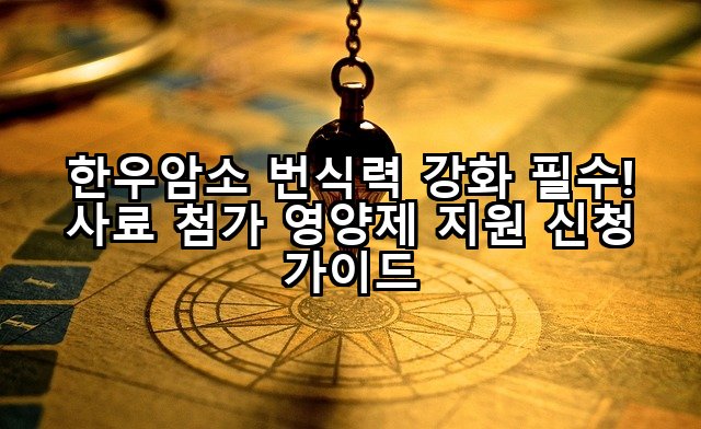 한우암소 번식력 강화 필수! 사료 첨가 영양제 지원 신청 가이드
